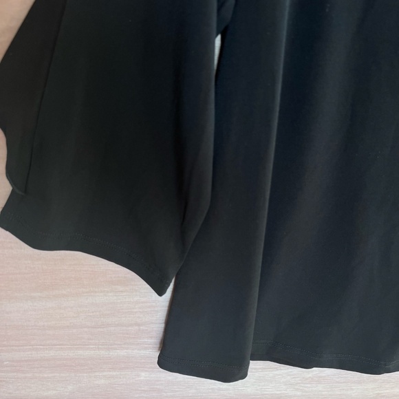 Clara Sun Woo 2 top bundle sz S small black stretch cold shoulder ruffles USA - Picture 4 of 7